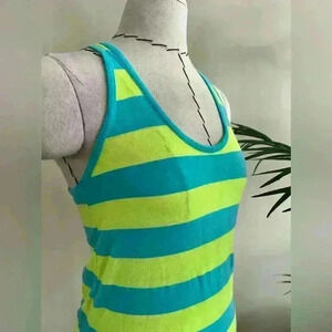 CLEARANCE | Splendid Raceback Tank Top | XS | Layering Top | Bright Blue Yellow